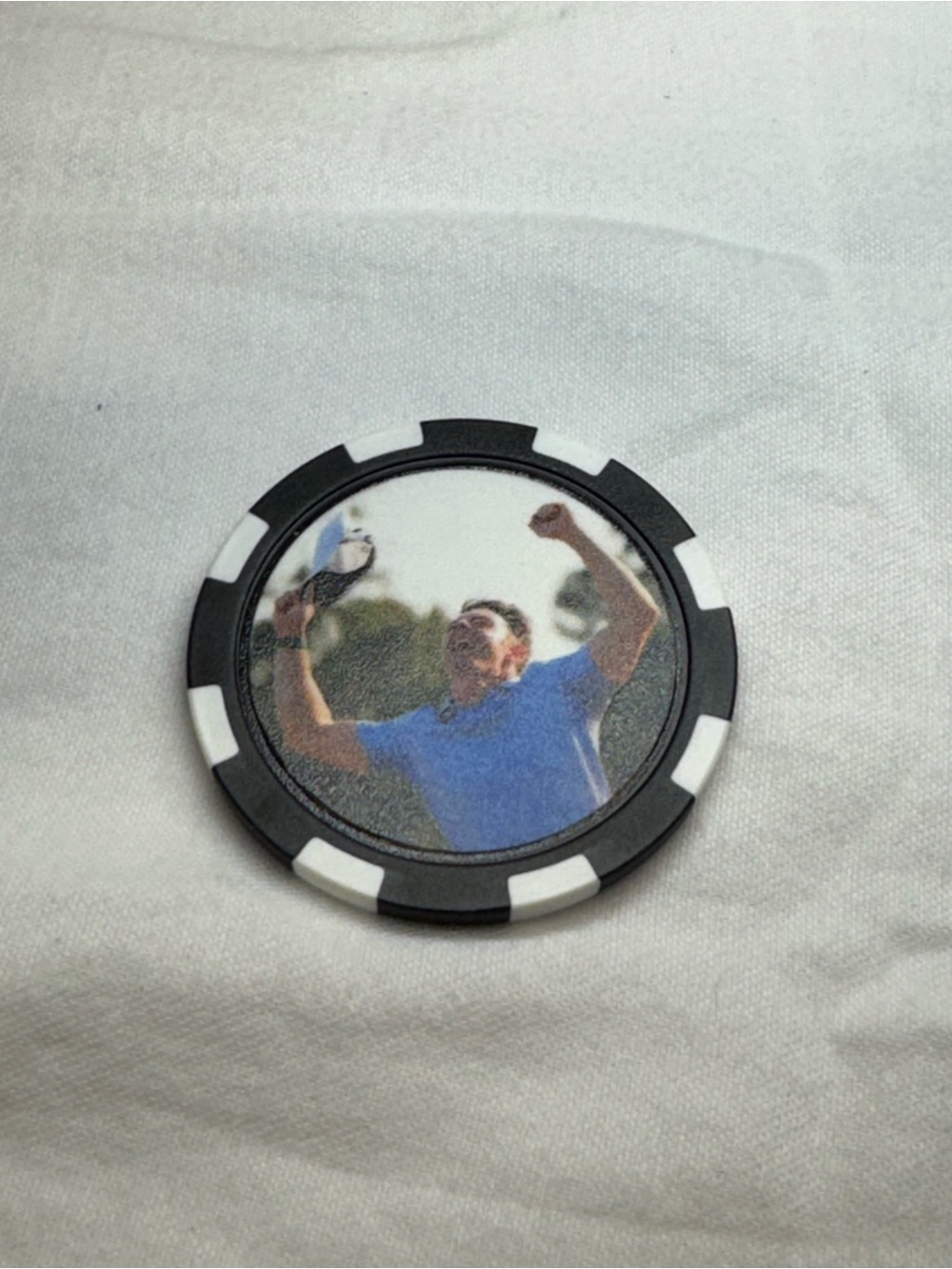 Customized Black and White Golf Ball Marker - Rory